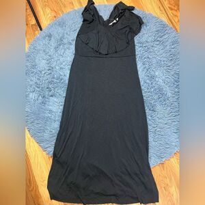 Soft Surroundings Black Sleeveless Maxi Dress M Modal Blend NWOT